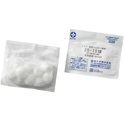白十字 マルチ滅菌シルキー綿球　φ約20mm×5球×30袋