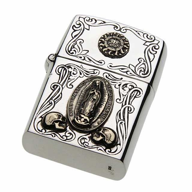 シルバー９２５　ZIPPO　オイルライター　スカル　ドクロ