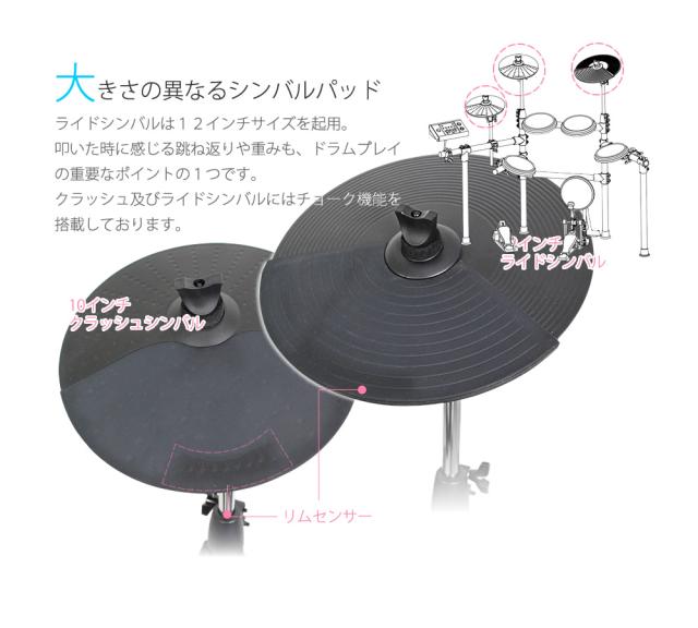 MEDELI メデリ DD-504J DIY KIT/BK ブラック 電子ドラム エレドラ