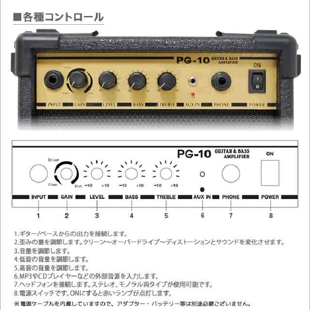 エレキベース用 アンプセット ベースアンプ チューナー クロス