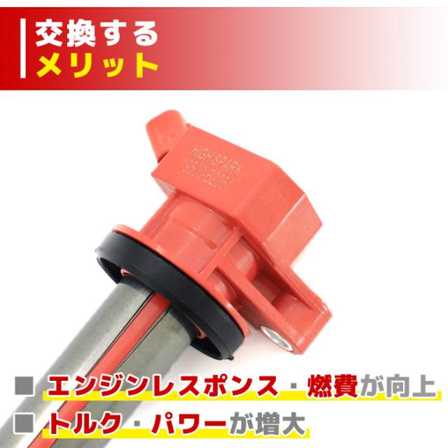 イリジウム スパークプラグ & 強化イグニッションコイル 3セット 90048-51214 19500-B2051 互換品 6ヵ月保証_3
