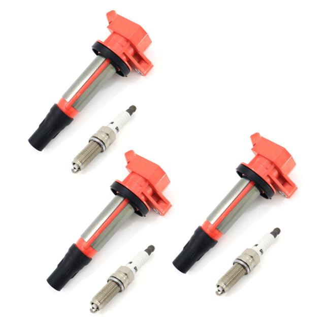 イリジウム スパークプラグ & 強化イグニッションコイル 3セット 90048-51214 19500-B2051 互換品 6ヵ月保証_1