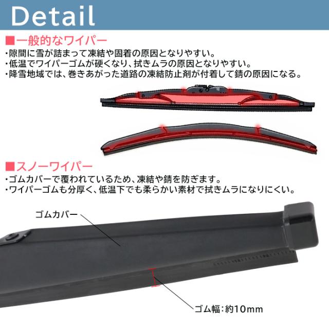 日野 レンジャー 3# FB FC2 スノー ワイパー ブレード U字フック