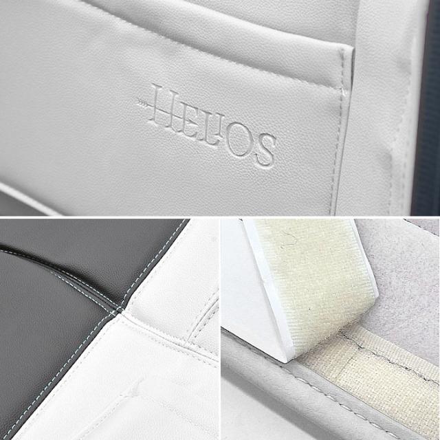 HELIOS 200系 ハイエース 標準 S-GL フロント＆リア デッキカバー セット ホワイトxブラック 高品質 PVCレザー トヨタ 内装 カスタムパーツ ナロー ポケット有り_6