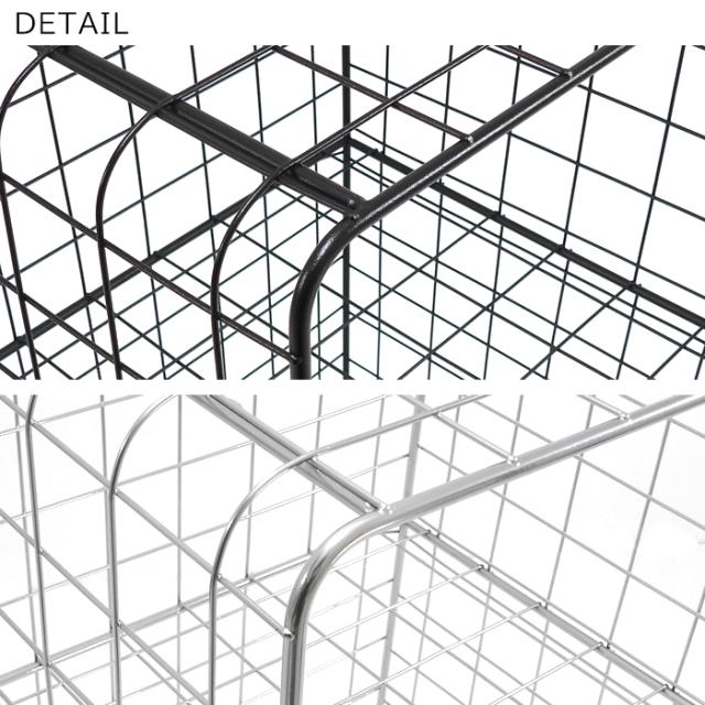 Hoola. ワイヤーメッシュ 2段 オープンシェルフ ワイド スタンド付き