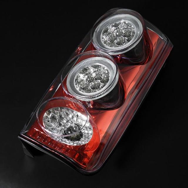 100系 ハイエース バン ワゴン ユーロタイプ LEDテールランプ 左右セット 【レッド】 ライト 外装 カスタムパーツ トヨタ_1
