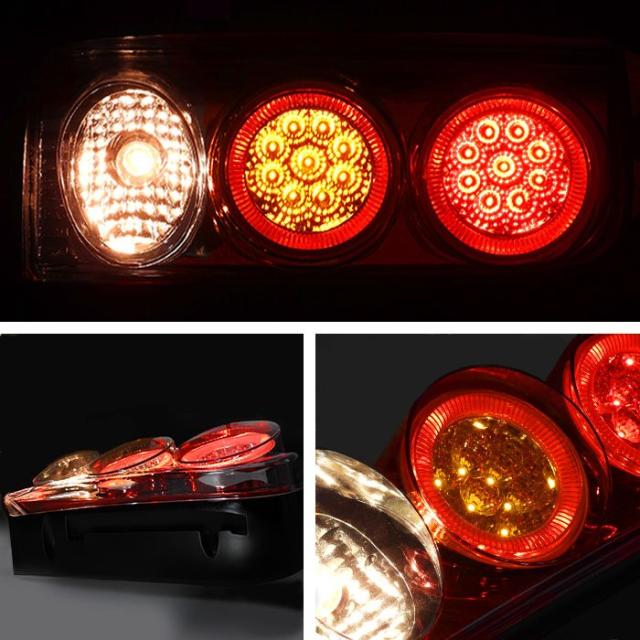 100系 ハイエース バン ワゴン ユーロタイプ LEDテールランプ 左右セット 【レッド】 ライト 外装 カスタムパーツ トヨタ_3