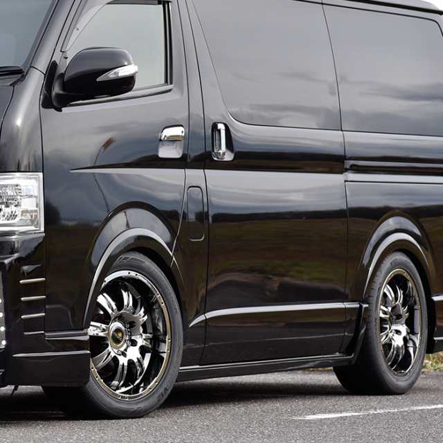 色選択 200系 ハイエース 全車 オーバーフェンダー 1台分セット ver,2 塗装品 片側出幅12mm ABS製 パネル 外装 カスタムパーツ オフロード トヨタ 1E7 1G3 058 070 209の通販は