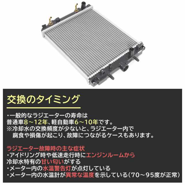 ラジエーター ダイハツ オプティ L800S EFDE AT 2000年02月〜2002年08