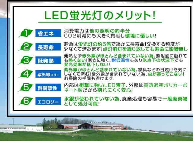 1年保証 LED蛍光灯 20W 20W形 直管 LED 蛍光灯 【6本セット】20形 20W