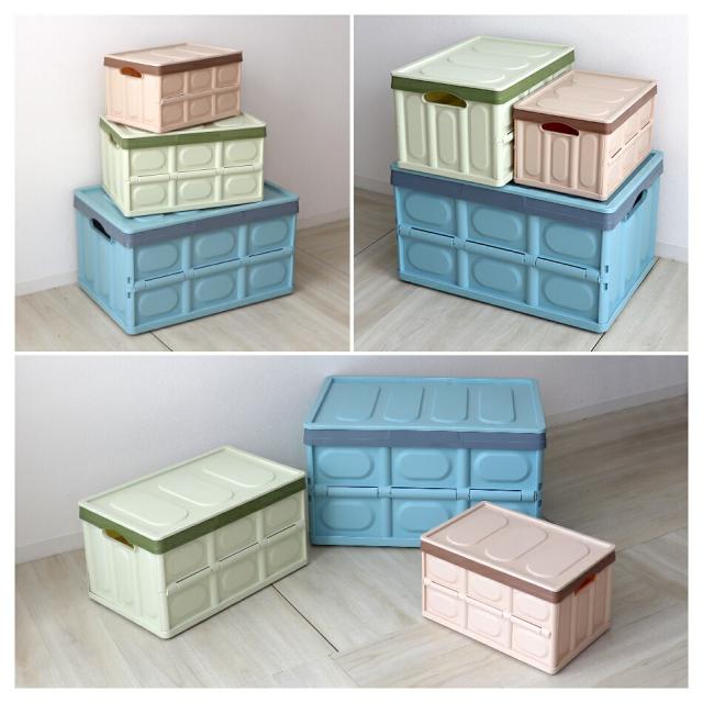 収納ボックス 折りたたみ 56L コンテナ フタ付き 収納ケース おしゃれ