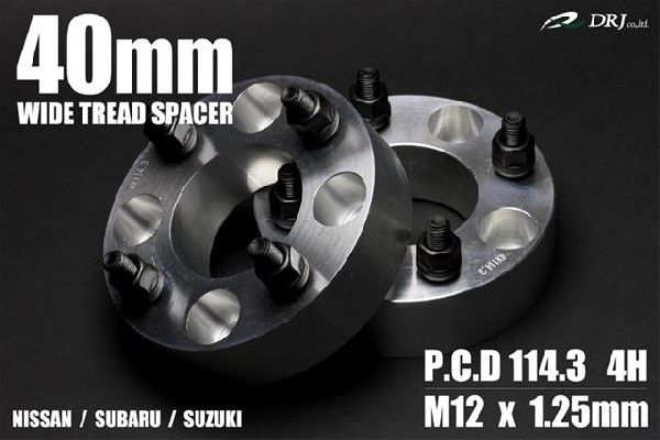 ワイドトレッドスペーサー 114.3　4H　M12*1.25　D40mm　2枚「D40」の通販は