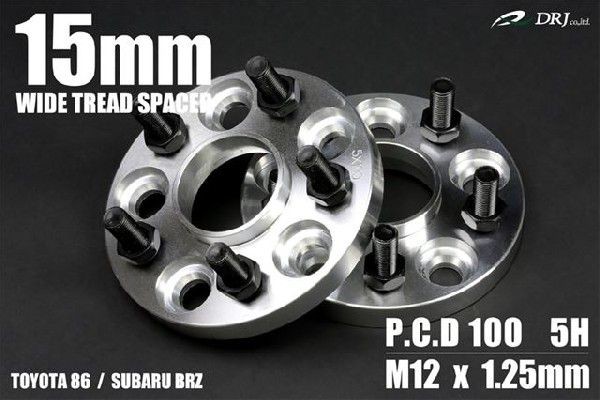 ワイドトレッドスペーサー スバル エクシーガ YA4/YA5 100　5H　M12*P1.25ハブセントリック付 「S15mm 2枚」の通販は