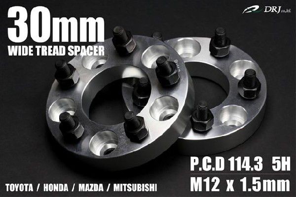 ワイドトレッドスペーサー アルファード GGH20W/25W用 114.3　5H　M12*1.5　「T30mm　2枚」の通販は