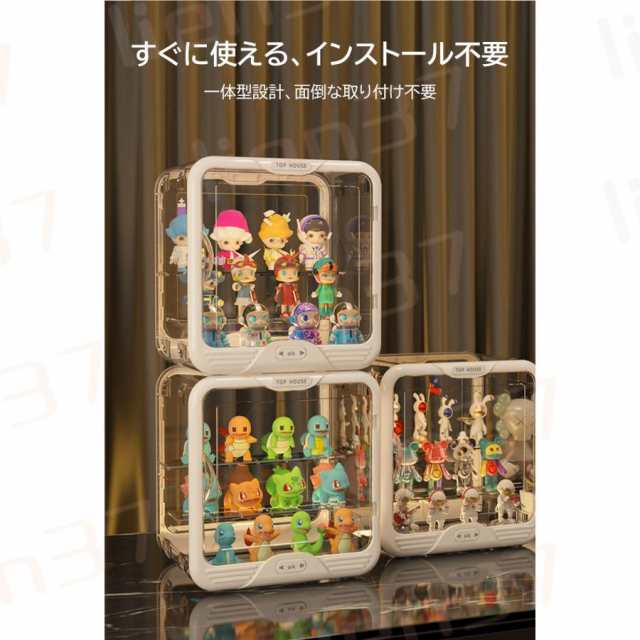 コレクションケース フィギュアケースコレクションケース チューブライト付きアクリルケースコレクションボックス収納ボックス 積み重ねの通販はau PAY  マーケット - lien37 | au PAY マーケット－通販サイト