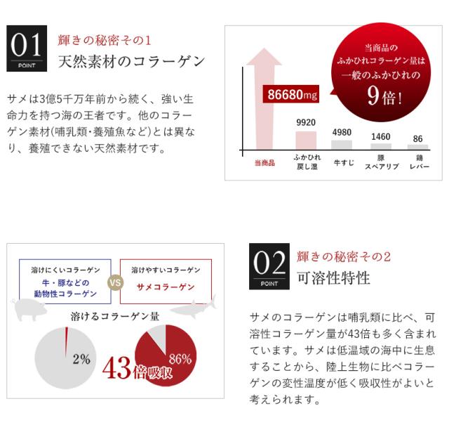 コラーゲン サプリメント 低分子 ペプチド コンドロイチン ヒアルロン酸 美容 ふかひれ抽出エキス 真珠パウダー / ふかひれコラーゲン本真珠＋ [2個セット]_9