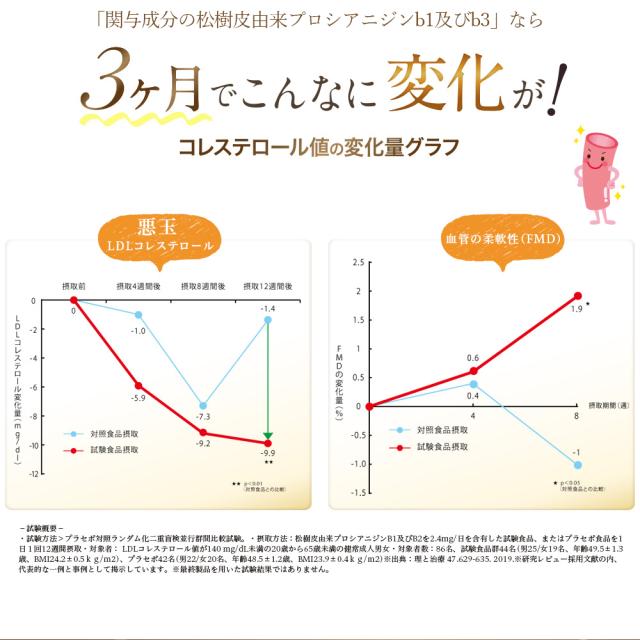 悪玉コレステロール 総コレステロール レムナント 機能性表示食品 プロシアニジン / LDLコレステロールが高めの方のサプリ　プラス血管サポート[2個セット]_4