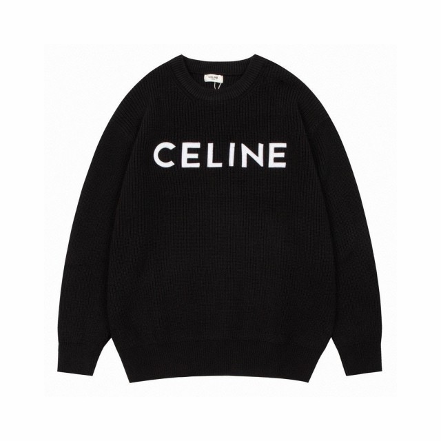 サイズ目安CELINE セリーヌ クラシックパッチ クルーネックニットセーター