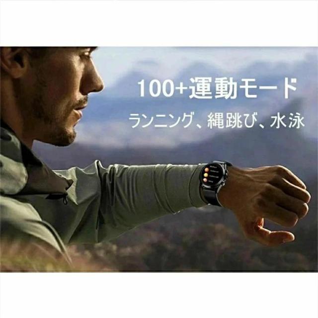 スマートウォッチ 血糖値 血圧測定 心電図 日本製センサー 通話機能 AI音声アシスタント 血中酸素 歩数計 睡眠監視 丸型 ギフト iPhone Android対応_6