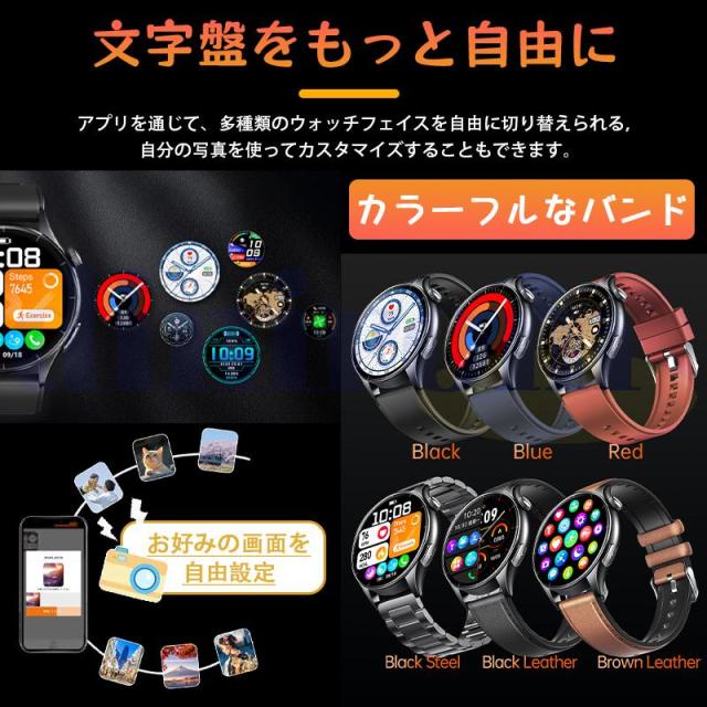 2026新登場! スマートウォッチ 血糖値 ECG心電図 血液成分 マイクロ検診 bluetooth5.3通話 体温 HRV 心拍数 血中酸素 音楽制御 血圧 気分検測 睡眠監視 歩数計_16
