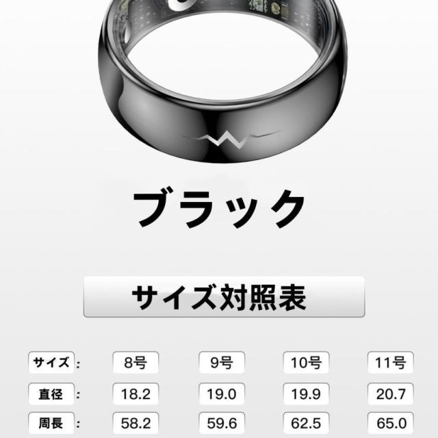 スマートリング 健康管理 日本製センサー心拍数 血圧 血中酸素 心電図 睡眠 実用的 5ATMM防水 Android/iPhone対応 全5サイズ プレゼント 敬老の日_18