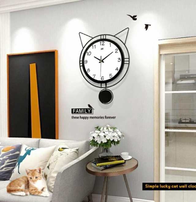 掛け時計 壁掛け時計 ウォールクロック 振り子時計 猫模様 金属製 インテリア時計 おしゃれ 北欧 掛時計 壁掛け 静音 かわいいの通販はau PAY  マーケット - ペコズショップ | au PAY マーケット－通販サイト