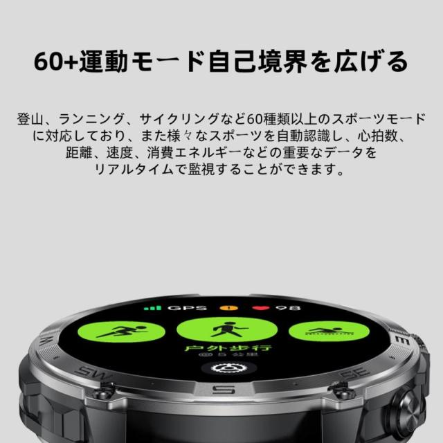スマートウォッチ 日本製センサー GPS 通話機能 血圧 血中酸素 心拍数 健康測定メンズ レディース 大画面 高精度 検測 防水 敬老の日_9