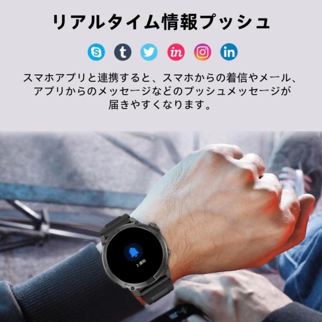 スマートウォッチ 日本製センサー GPS 通話機能 血圧 血中酸素 心拍数 健康測定メンズ レディース 大画面 高精度 検測 防水 敬老の日_14