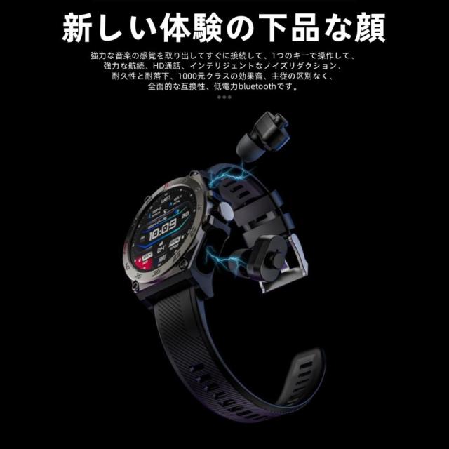 【TWS BLEヘッドセット】スマートウォッチ 日本製センサー 通話機能 血圧 血中酸素 心拍数 健康測定メンズ レディース 大画面 高精度 検測 防水 敬老の日_7