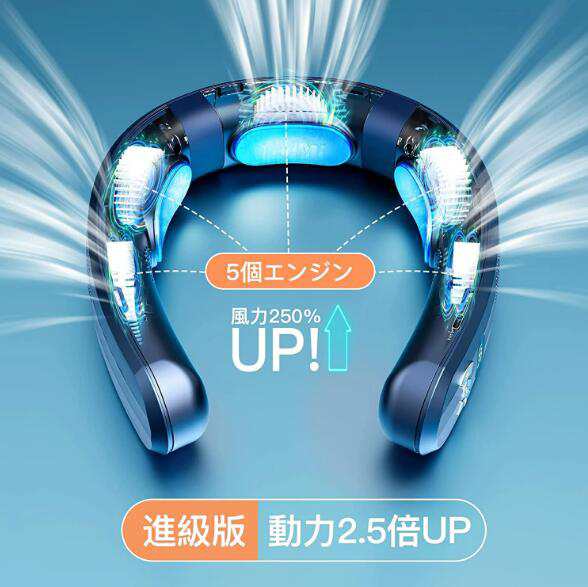 ネッククーラー 扇風機首かけ3つ冷却プレート首掛け扇風機強力四風道送風冷房暖房