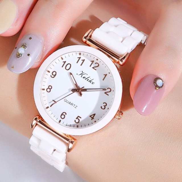 腕時計 韓国のファッションシンプルな模造セラミック時計防水 