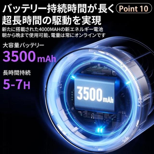扇風機 羽根なし タワーファン 卓上扇風機 リビング扇風機 LED付き 首振り 1台２役 大風量 静音 USB給電式 おしゃれ 省エネ 空気循環 速冷 軽量 足元 熱中症対策_10