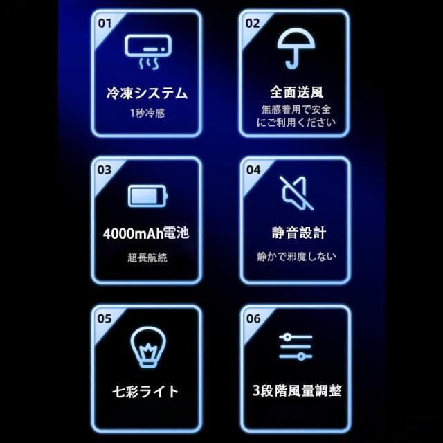扇風機 首かけ扇風機 首かけ USB充電式 ネックファン おしゃれ 羽なし 首掛け 静音 軽量 ハンディーファン 4000mAH 360度冷却 熱中症対策_7