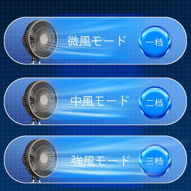 扇風機 リビング 多機能 usb充電式 軽量 低騒音 小型 おしゃれ dcモーター 携帯扇風機 キャンプ 10000ｍAh 風量調節 ギフト_2