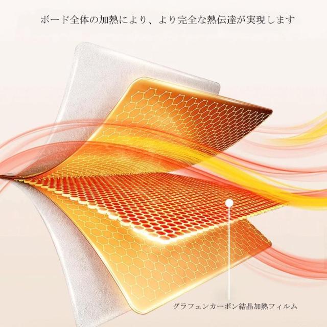 ホットプレート 電気保温トレイ 食品保温プレート 折りたたみ式 3段階の温度設定 60℃/80℃/100℃ 多機能食品断熱ボード フードウォーマー  簡単_3