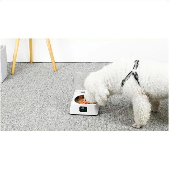 ペット用 フードボウル 犬 猫 給餌器 自動給餌器 自動餌やり機 赤外線センサー 自動開閉 乾燥防止 鮮度保持 ほこり 虫 蓋つき 350ml 防湿 USB充電 お手入れ簡単_8