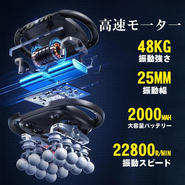 筋膜リリースガン 筋膜リリース マッサージ 16ヘッド 20段階強力振動 9種類のモード Type-C充電式 静音 プレゼント 父の日 母の日_4