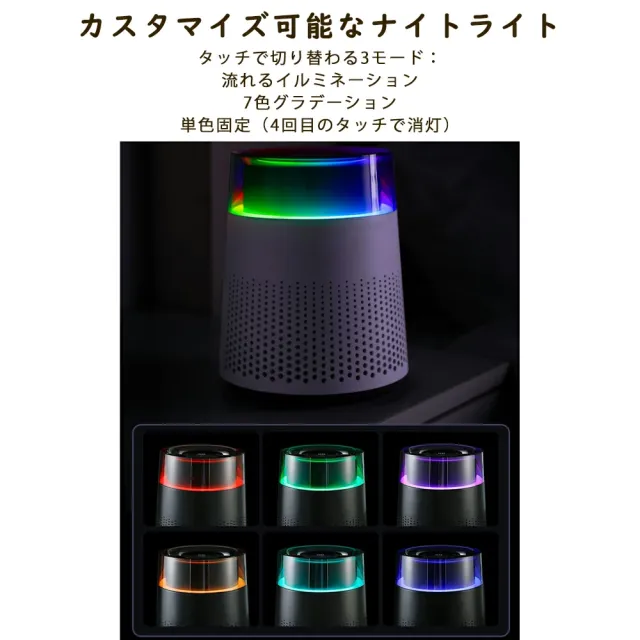 空気清浄機 卓上 空気清浄器 空気の常時監視 空気清浄 小型 コンパクト ミ二 静音 3畳 10畳 ホワイト系 花粉運転 脱臭 除菌 お手入れ簡単 おしゃれ 部屋 省エネ 節電対策 エコ 節電 洗面所 軽量 電気 寝室 ニオイ対策 PM2.5対応 360°吸気 タッチ操作