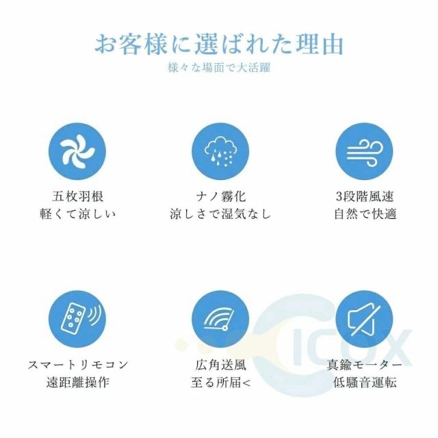 冷風扇 ミスト機能付き 4L大容量タンク タワーファン リモコン付き タイマー 自動首振り 静音 省エネ 冷風ファン 寝室 リビング用_2