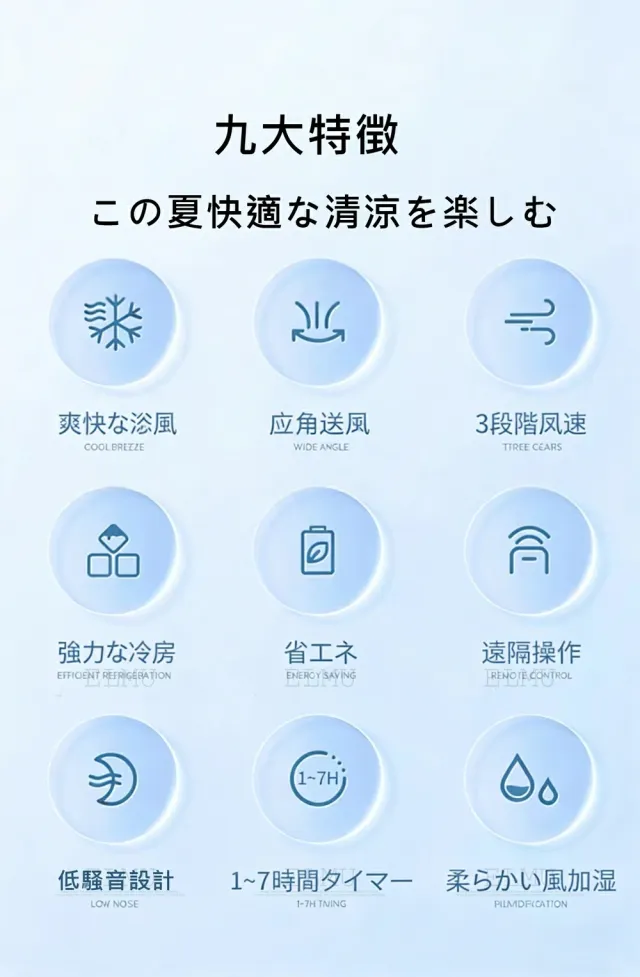 業務用冷風機 大型 冷風扇 1台4役 35L大容量タンク リモコン付き 左右120°自動首振り 上下風向調整 タイマー機能 風量3段階 3モード 保冷剤付き 家庭用対応_2