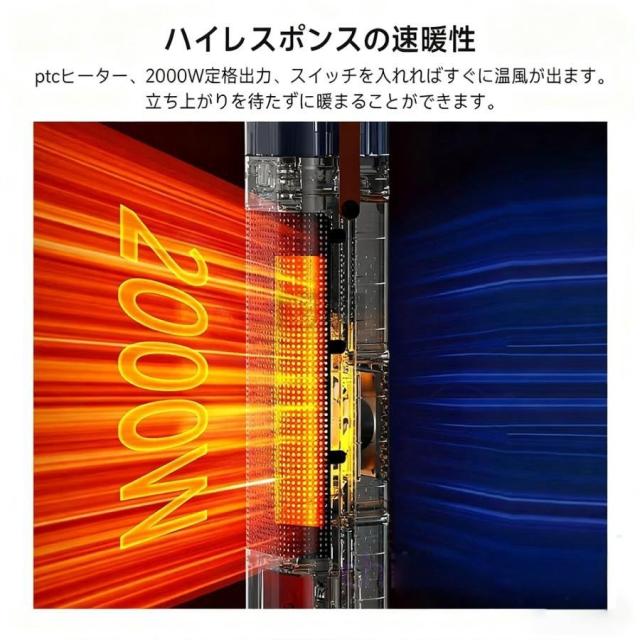 セラミックヒーター 加湿器 ファンヒーター 1台〓役 加湿ヒーター 首 