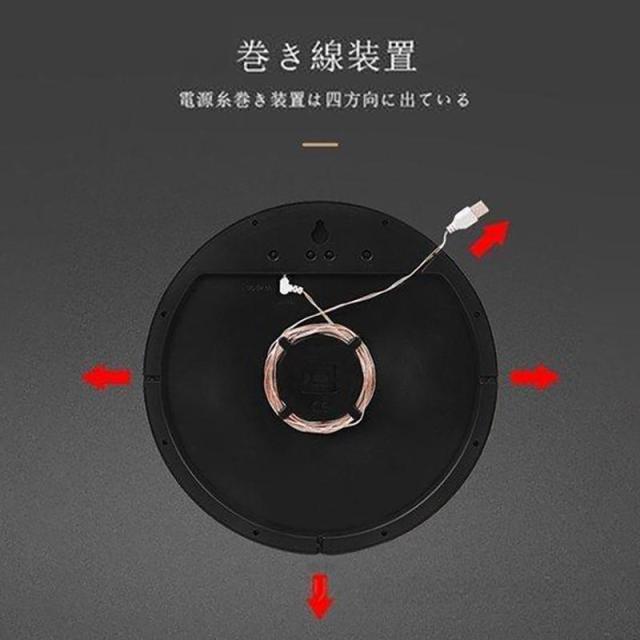 壁掛け 電波時計 電子壁掛け時計 全画面表示 照明 温度計 湿度計 LEDデジタル ウォールクロック カウン リビング_9
