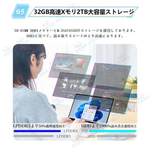 ノートパソコン 新品 パソコン windows11 office搭載 ノートpc 13世代 初期設定済 14/15.6/17インチ CPU N95 N5095 Core i3 i5 SSD 512GB 2TB 安い 人気_6