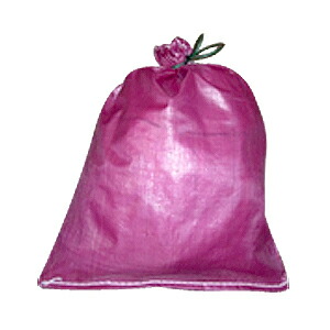 【土のう袋】　カラー強力土のう袋　桃　100枚　【MK】の通販は