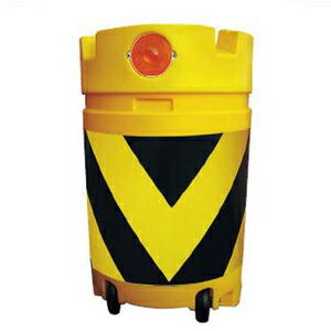 【安全興業】デリネーター付コロコロドラム君(PE製) KDC-3【黄黒】※代引き不可商品※【K】の通販は