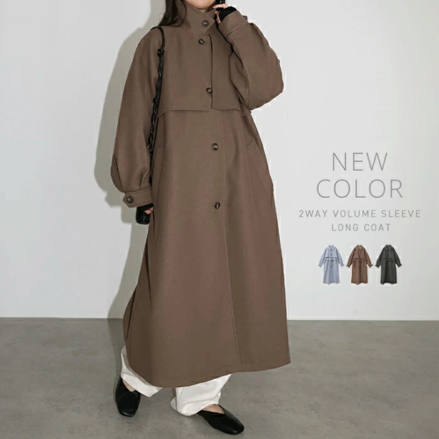 t02 フェイクウール ウエストベルト付き ロング丈 トレンチコート レディース アウター コート カジュアル ボリューム袖 体型カバー 羽織り 暖かい アウター 大人 きれいめ おしゃれ カジュアル ナチュラル シンプル オフィス 女性 アラサー アラフォー 秋 冬 M L 送料無料 M の通販は 7,473円