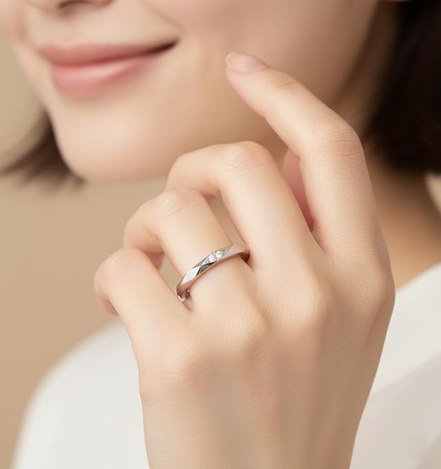 MUZE JEWELRY ダイヤモンド ペアリング ダイヤ 結婚指輪 マリッジリング 指輪 シルバー925プラチナ仕上げ カップル リング ペア プラチナ仕上げ SV925 プロポーズ サプライズ 記念 made in japan 刻印 名入れ_5