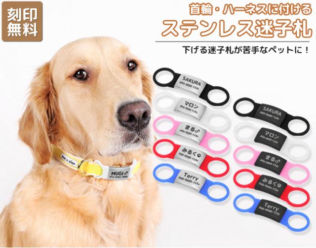 迷子札 ペットIDタグ 犬 猫 【名入れ無料】シリコンゴム付き