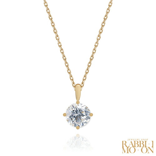 ラボグロウン ダイヤモンド ネックレス 0.10ct イエローゴールド