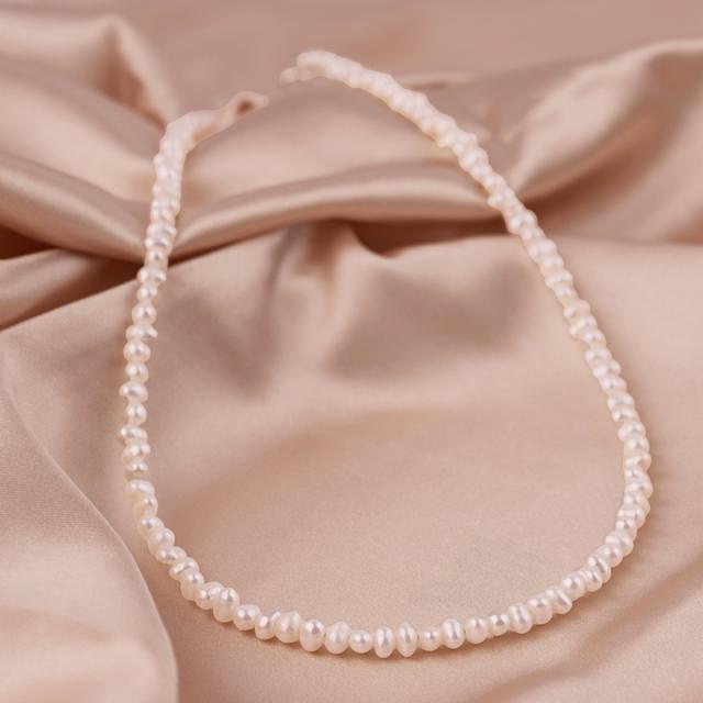 ネックレス パール シルバー925 ユニークパールネックレス (2mm/3mm/4mm/6mm) 韓国アクセサリー_2